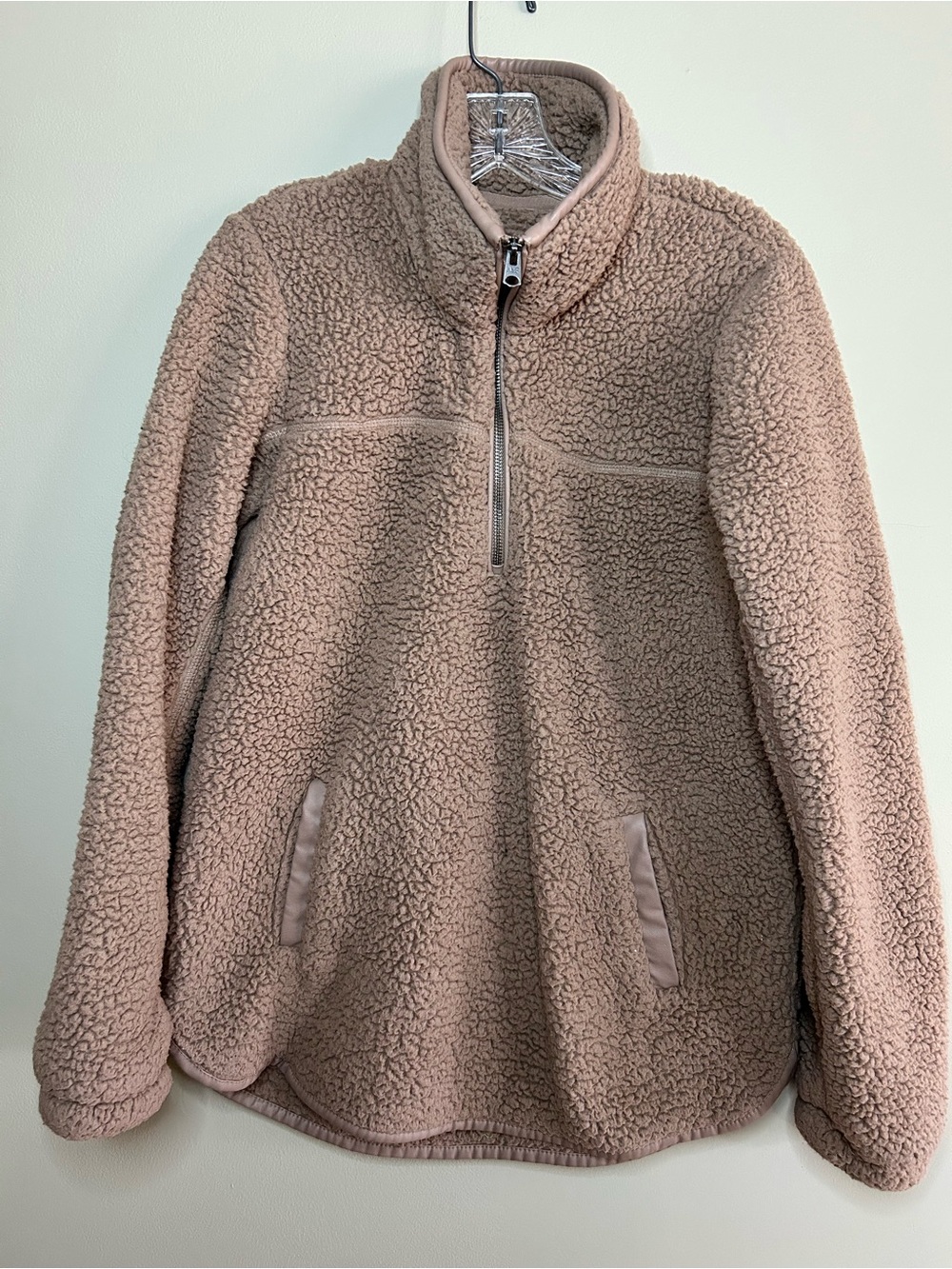 Abercrombie & Fitch Oversized Soft Cozy Brown Sherpa Pullover Size M